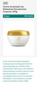 Creme Acetinado Lily