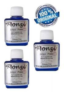 Produto Limpar Prata Origina Monzi 35ml Com 3 Unidades