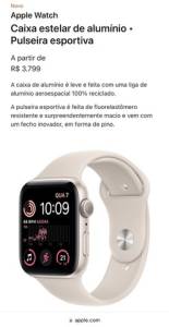 Relgio Apple Watch Se