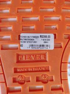 Tnis Fiever Beat Lace Knit - Cinza E Laranja (40)