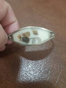 Brinco E Pulseira De Abalone De Alpaca