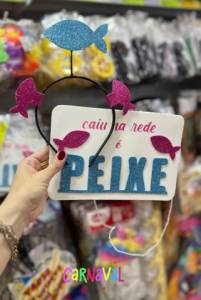 Tiara Carnaval + Plaquinha