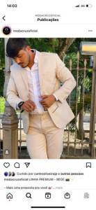 Terno Slim - Areia