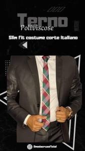 Terno Preto Encerado - Fio Super 120