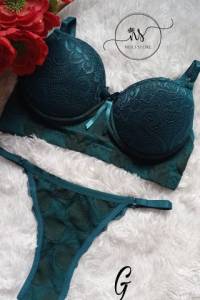 Conjunto Lingerie Luxo Com Bojo