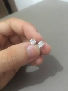 Brinco De Prata E Zircnia 3mm