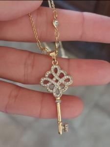 Gargantilha Nova Banhada A Ouro Modelo Tiffany