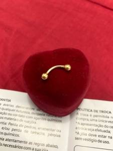 Pircing Umbigo Ouro 18k