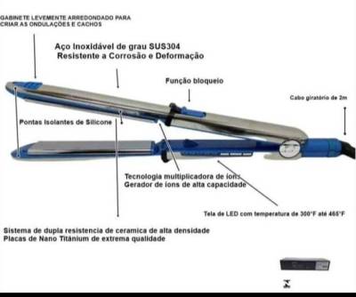 Chapinha Profissional Nano Titanium ptima , S 130 Reais Pra Acabar