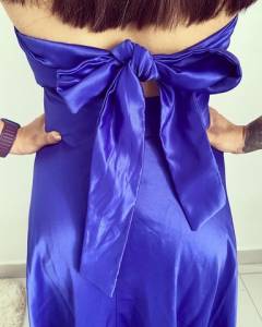 Vestido Festa Azul Royal Seminovo R$ 60 G