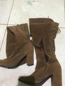 Bota Cano Alto Com Amarrao