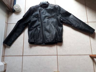 Jaqueta De Couro Legtimo Gg Motoqueiro