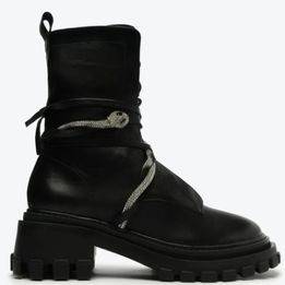 Bota Tratorada Orly Snake Couro Preta N38