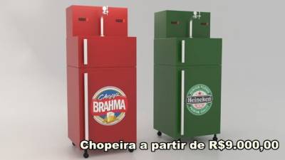 Chopeira Com Compartimento Barril Refrigerado