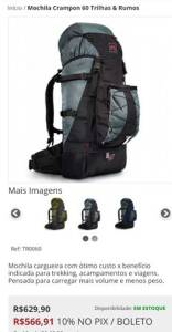 Mochila Crampon 60 Da Trilhas E Rumos