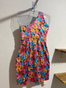 Vestidw Floral Cotton Satin