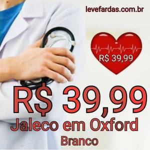 Jaleco Branco - Tecido Oxford
