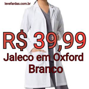Jaleco De Oxford Branco - Profissional De Sade