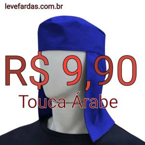 Touca rabe Em Brim - Azul Royal