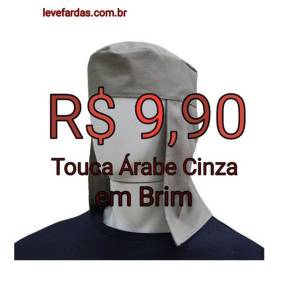 Touca rabe Em Brim - Cinza