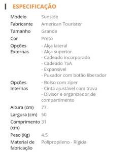 Mala American Tourister By Samsonite Sunside Preto br