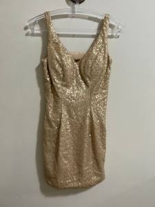 Vestido Dourado Curto
