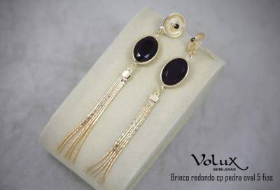 Brinco Luxo Banhado A Ouro 18k