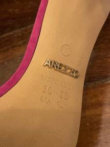 Sandlia Arezzo Nobuck Rosa Tamanho 36