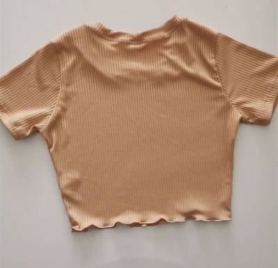 Blusa Beje (cropped Canelada)