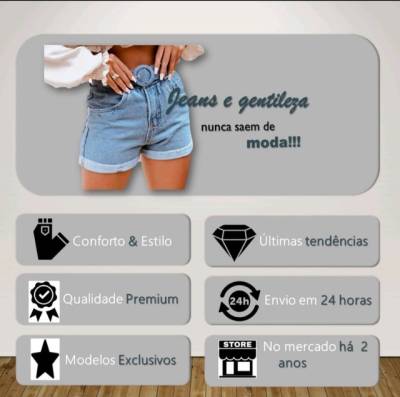 Cala Wid Leg Leans Cintura Alta Feminina