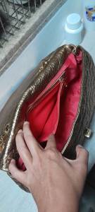 Bolsa Couro Bronze.