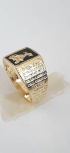Anel De Sao Jorge Banhado A Ouro 18k