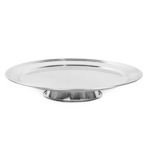Prato  Bolo Inox 31cm Com Base Wx4454 Wellmix