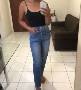 Cala Cintura Alta Jeans - Tamanho 38/40
