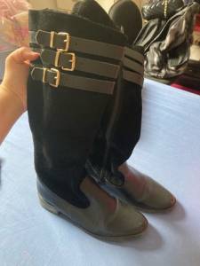 Bota Couro Preta Nmero 35
