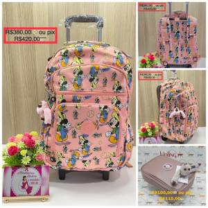 Mochila De Rodinhas Kipling  - Lindas (nova