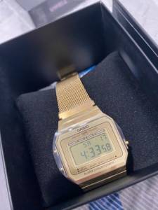 Relogio Casio Unisex Super Slim Dourado Original