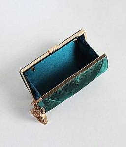 Bolsa Verde Aveludada