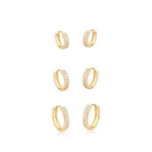 Conjunto De Brincos Argolas.