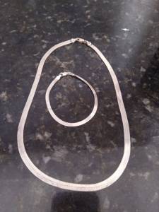 Corrente + Pulseira De Prata