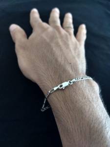 $pulseira De Prata 3x1, 3mm, 21cm?