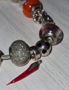 Pulseira De Prata Com 16 Berloques/pingentes Estilo Pandora