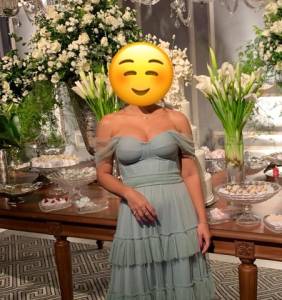 Vendo Vestido Longo Babados