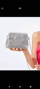 Bolsa De Lado Strass Simples