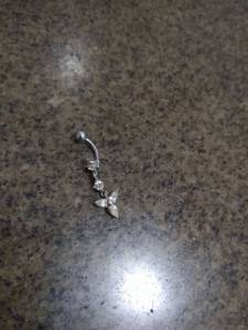 Piercing Umbigos De Prata C/ Zirconia