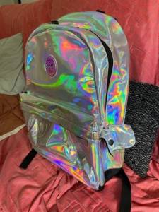 Mochila Hologrfica Com Estojo Da Bagaggio -  Semi Novos!