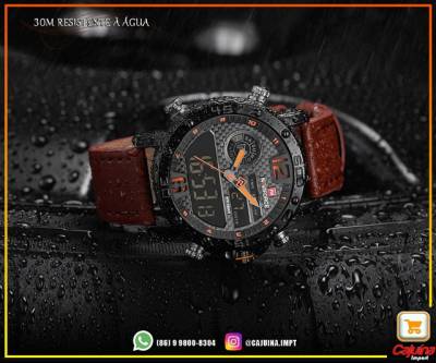 Relgio Masculino Casual Em Ao Inoxidvel E Pulseira De Couro M28fdt02sd23