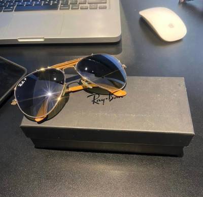 Rayban Aviador Com Couro
