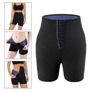 Shorts Sauna Quente Modelagem De Cintura Alta