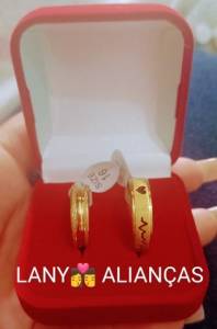 Aliana Inox Banhado A Ouro